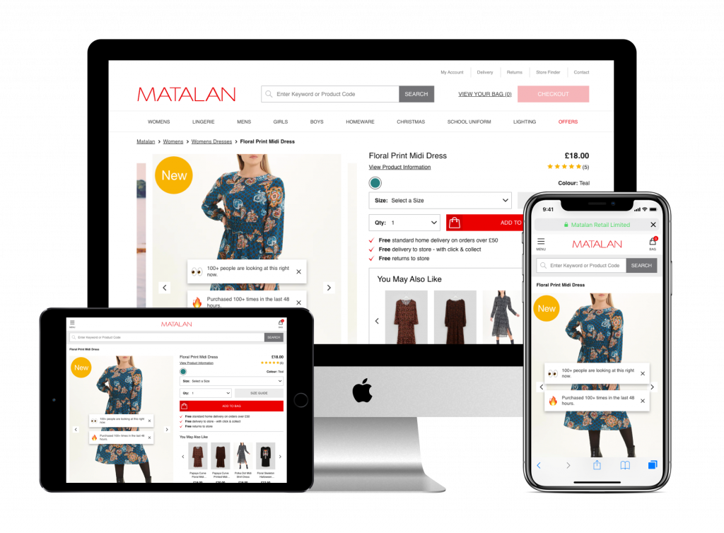 New social proof innovation supports Matalan online growth