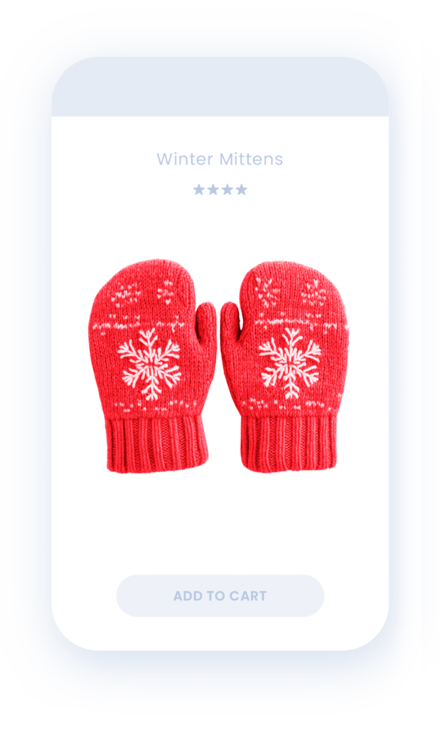 red winter mittens