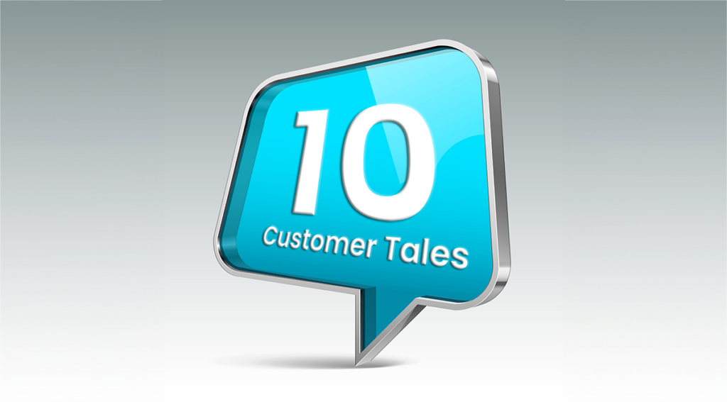 Speech bubble 10 customer tales