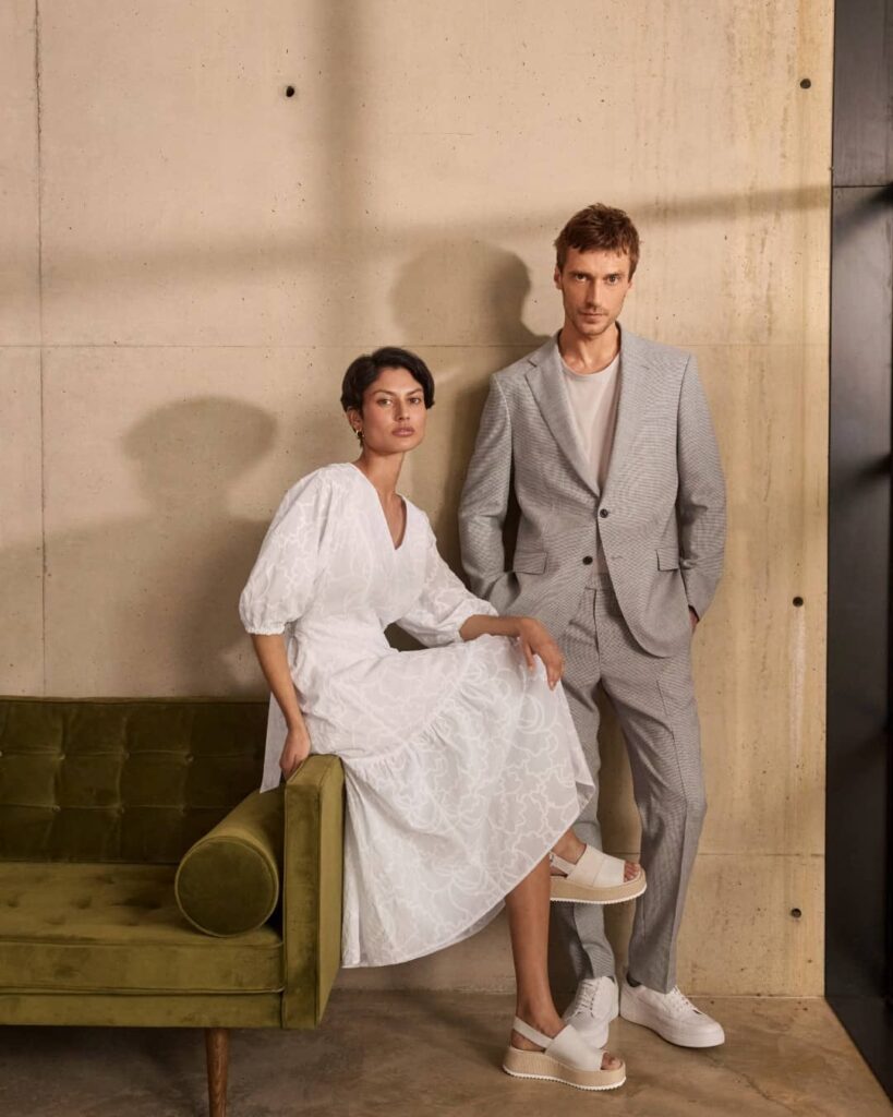 Man and woman modelling for M&S