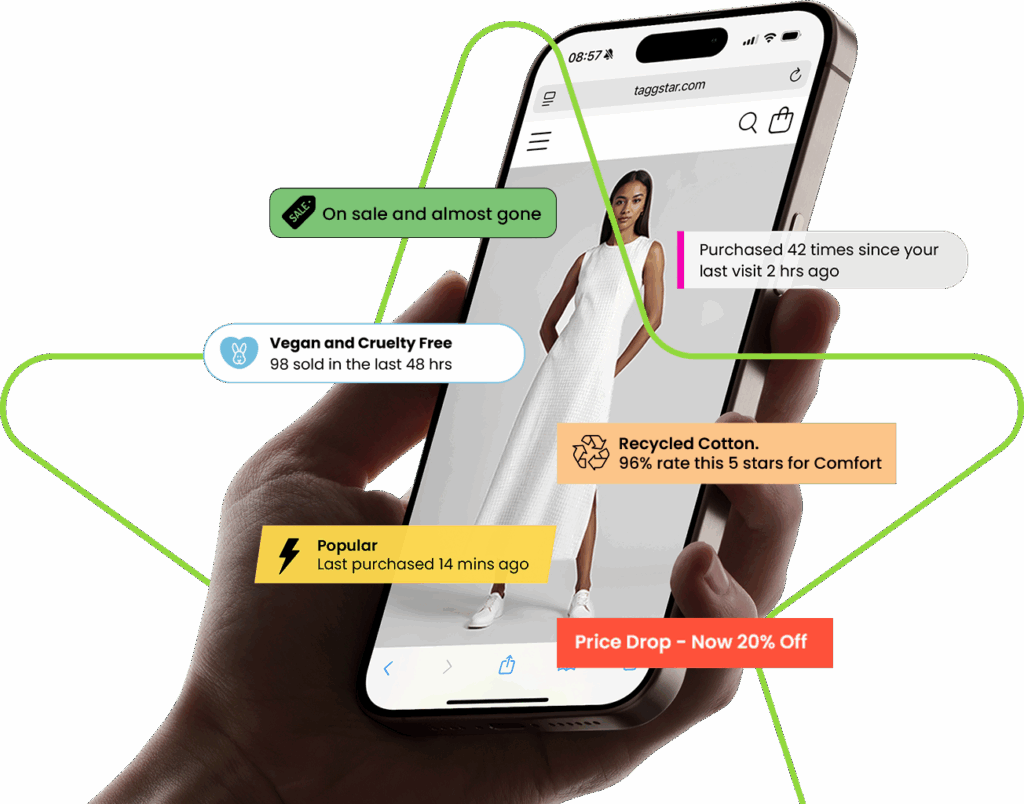 phone showing social proof messaging examples