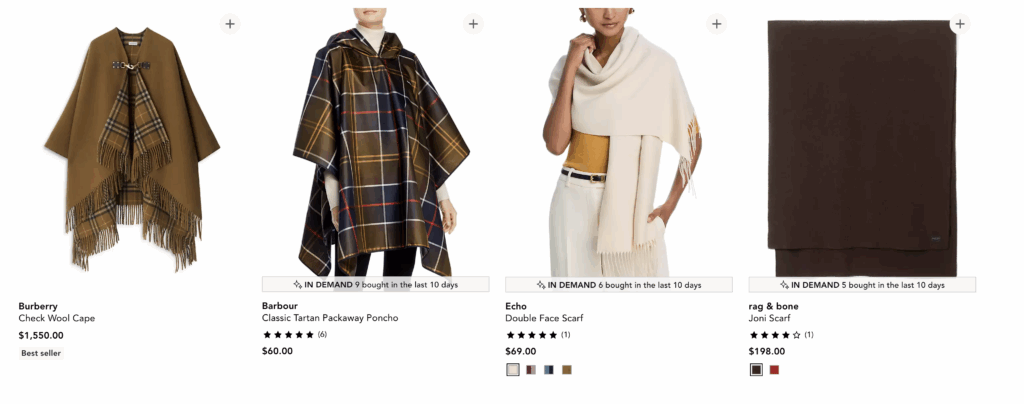 scarves social proof messaging
